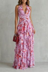 Tiana Floral Ruffle Maxi Dress