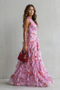 Tiana Floral Ruffle Maxi Dress