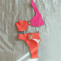 Gaia Textured One Shoulder Bikini