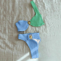 Gaia Textured One Shoulder Bikini