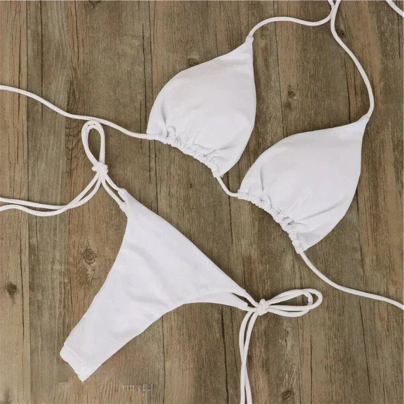 Emeline Halter Tie Side Bikini