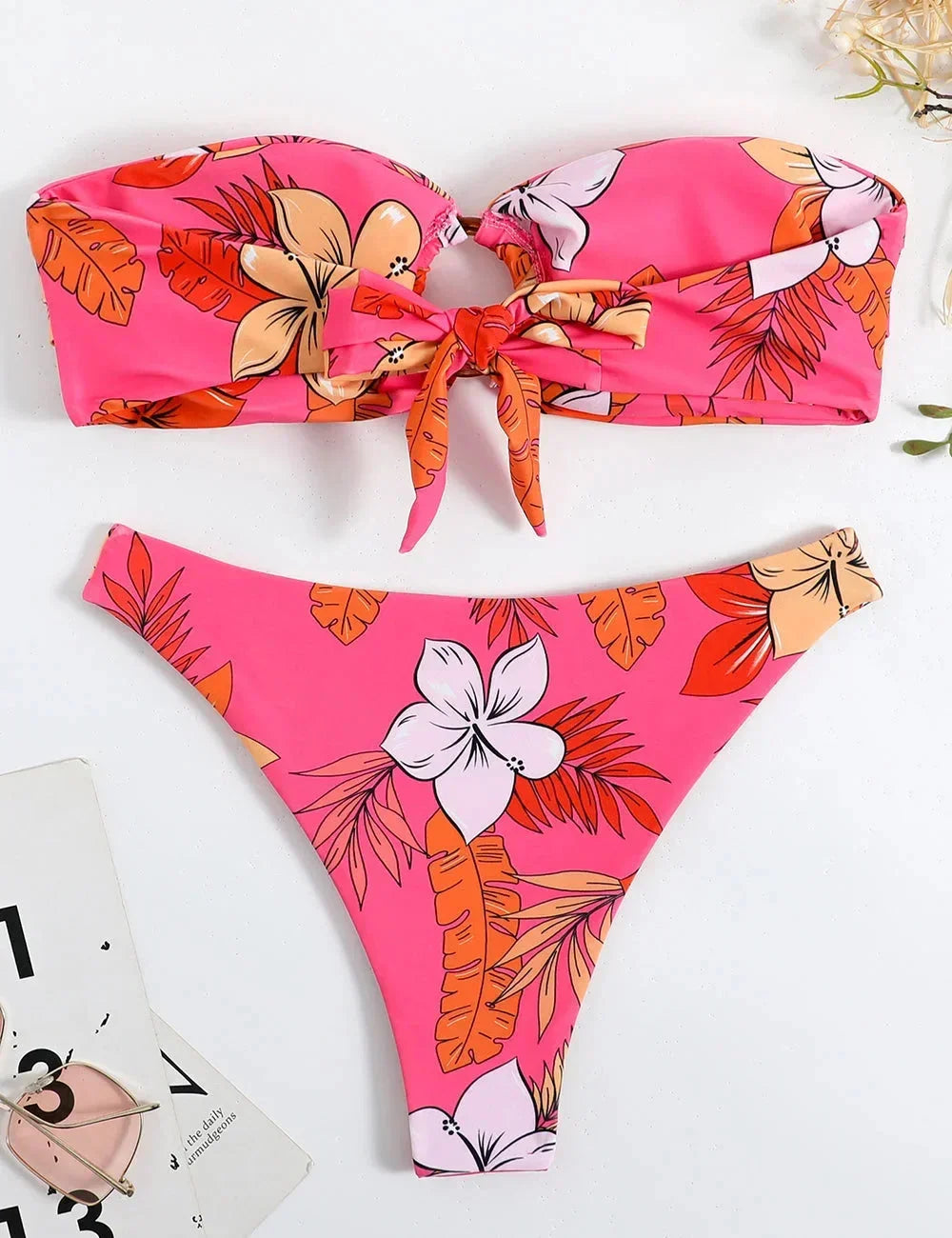 Clemence Floral Bandeau Bikini