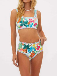 Magnolia Floral High Waisted Bikini