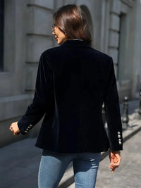 Alma Fitted Velvet Blazer