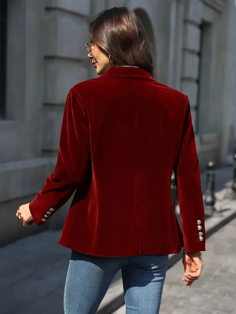 Alma Fitted Velvet Blazer_17