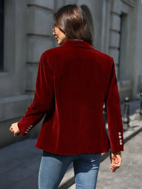Alma Fitted Velvet Blazer