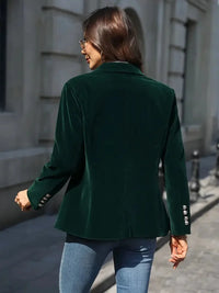 Alma Fitted Velvet Blazer