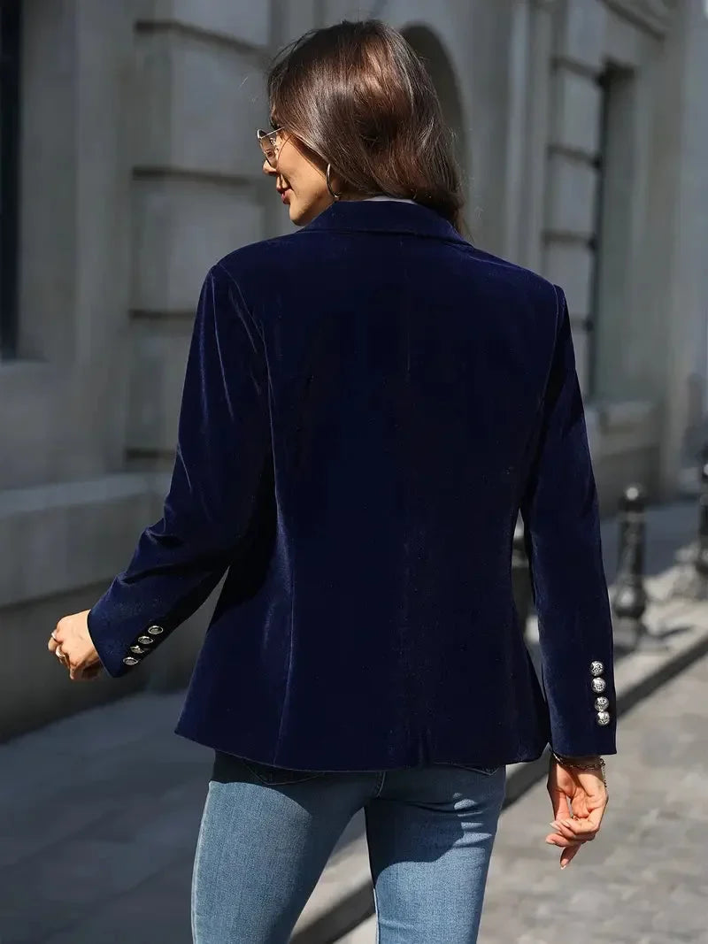 Alma Fitted Velvet Blazer_7