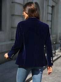 Alma Fitted Velvet Blazer