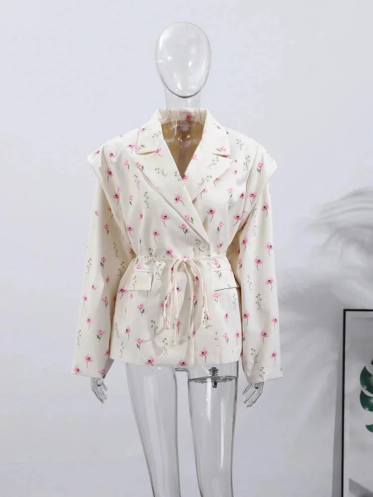 Camellia Lace Up Structured Blazer_8