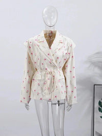 Camellia Lace Up Structured Blazer