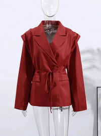 Camellia Lace Up Structured Blazer