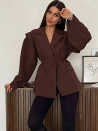Camellia Lace Up Structured Blazer