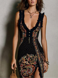 Brenda Paisley Print Maxi Dress