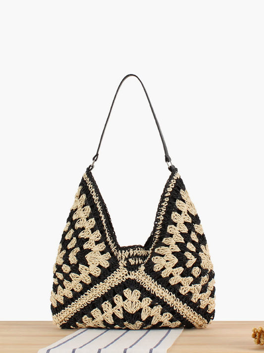 Rosa Crochet Woven Shoulder Bag_1