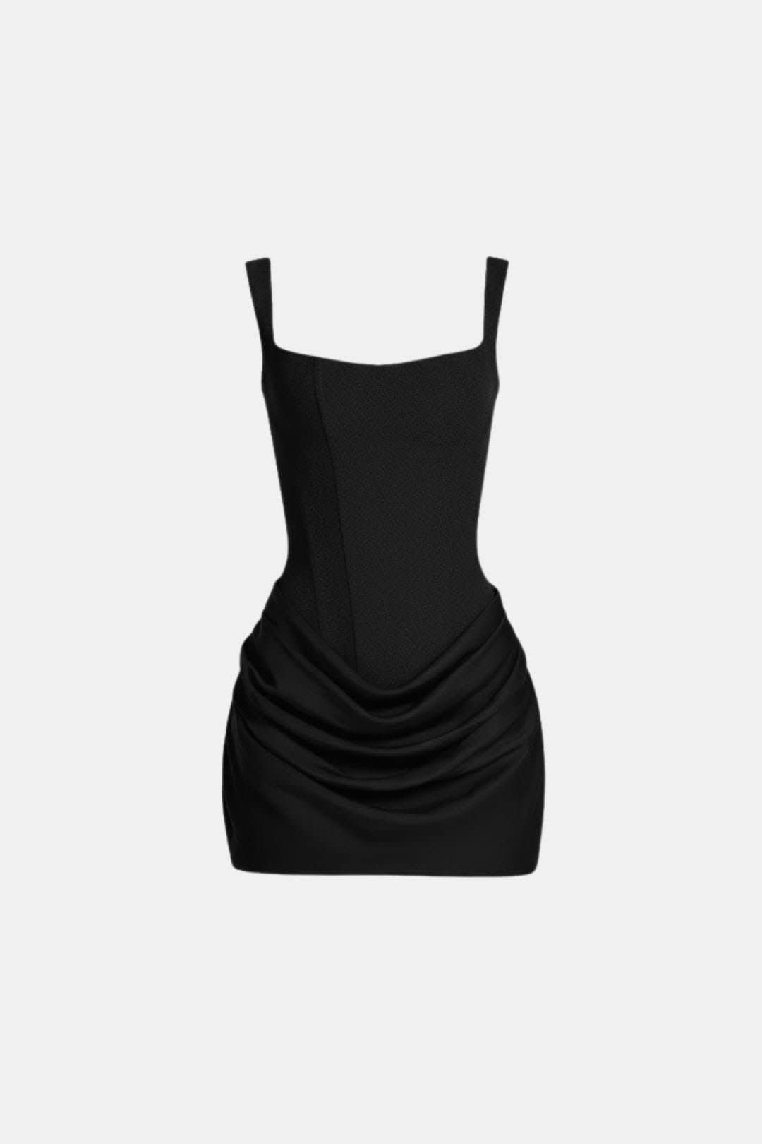 Antoinette Corset Draped Party Mini Dress_10