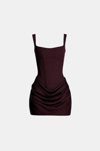 Antoinette Corset Draped Party Mini Dress