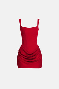 Antoinette Corset Draped Party Mini Dress