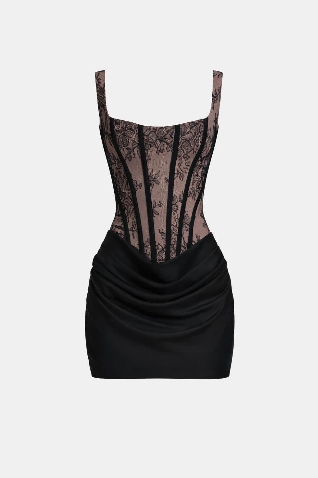 Antoinette Corset Draped Party Mini Dress