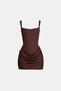 Antoinette Corset Draped Party Mini Dress
