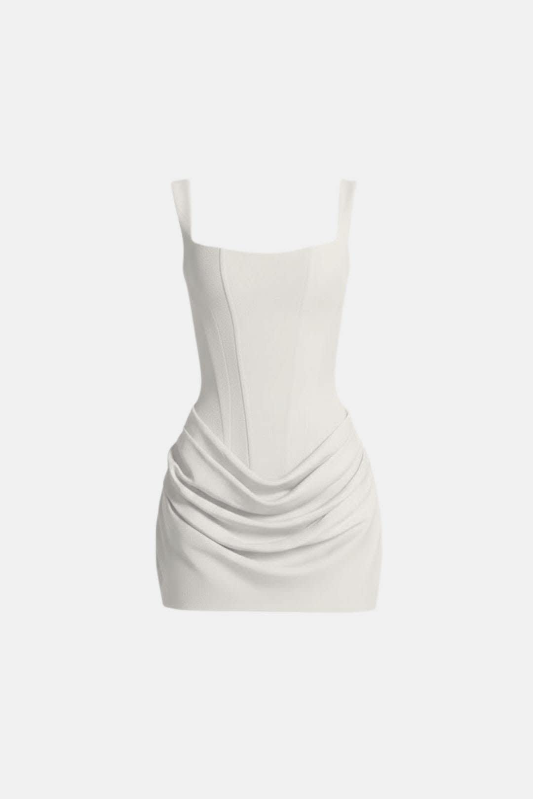Antoinette Corset Draped Party Mini Dress_8