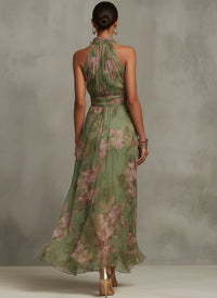 Primrose Floral Halter Maxi Dress