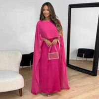 Helena Wedding Guest Maxi Dress with Cape