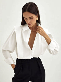 Camryn Oversized Cotton Button Down Shirt