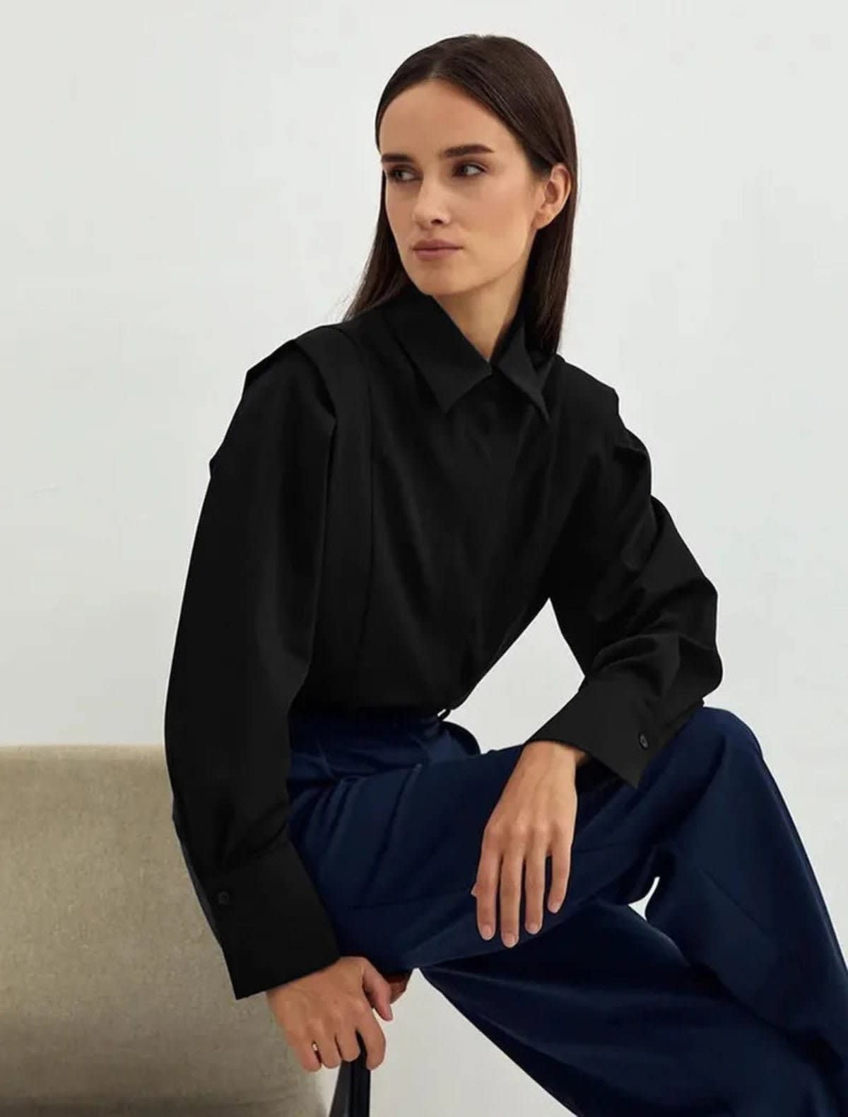 Camryn Oversized Cotton Button Down Shirt