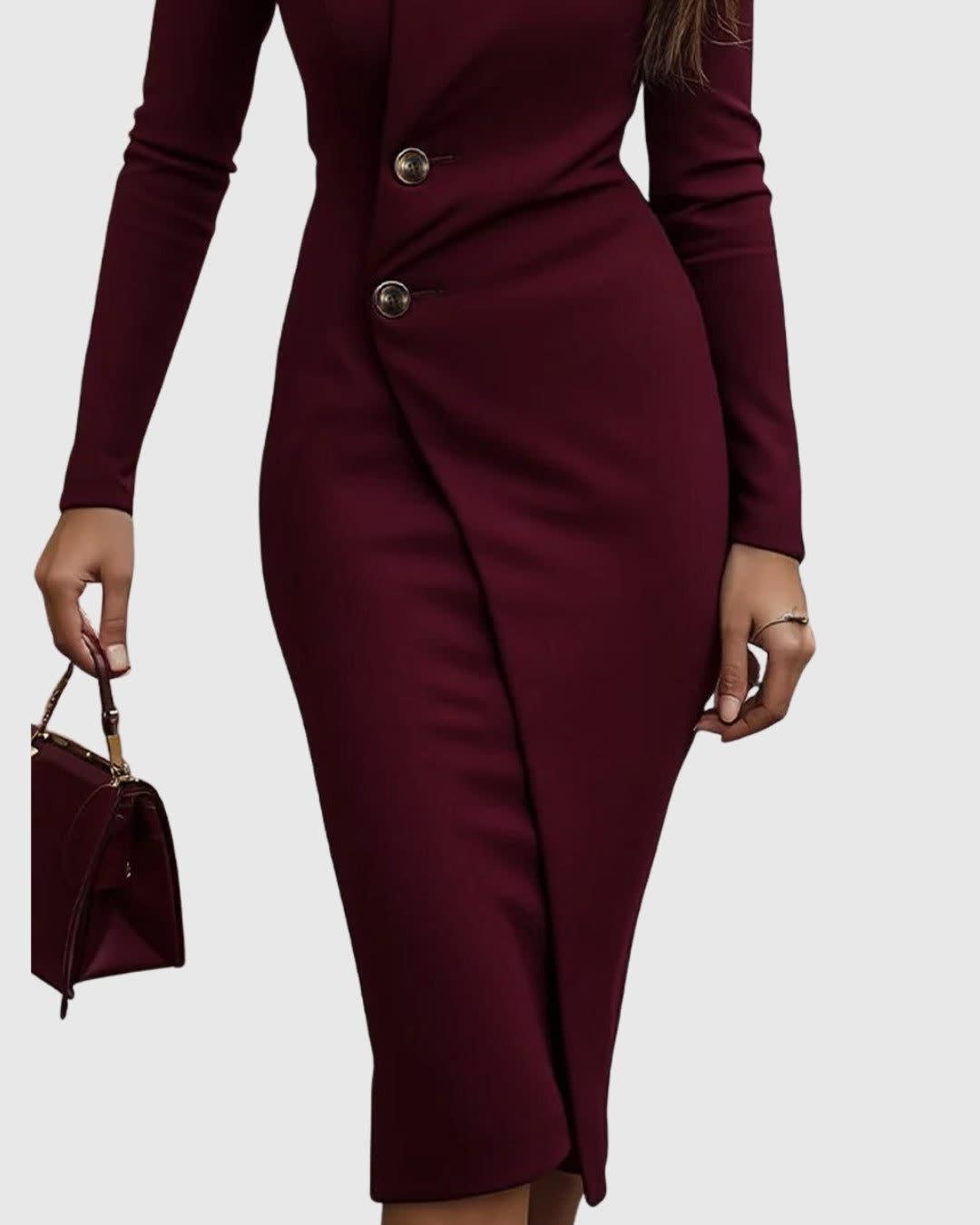 Louise Button Front Blazer Cocktail Midi Dress_4