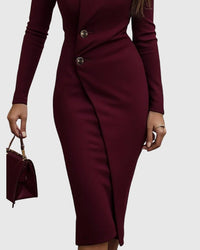 Louise Button Front Blazer Cocktail Midi Dress