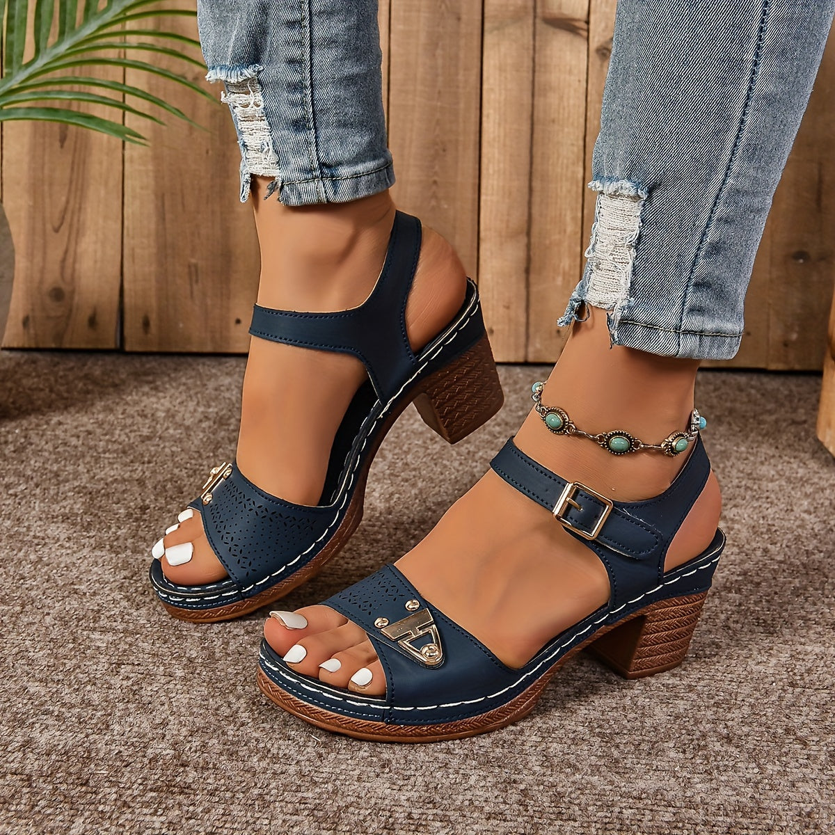 Peyton Cushioned Leather Sandals Eight Colours