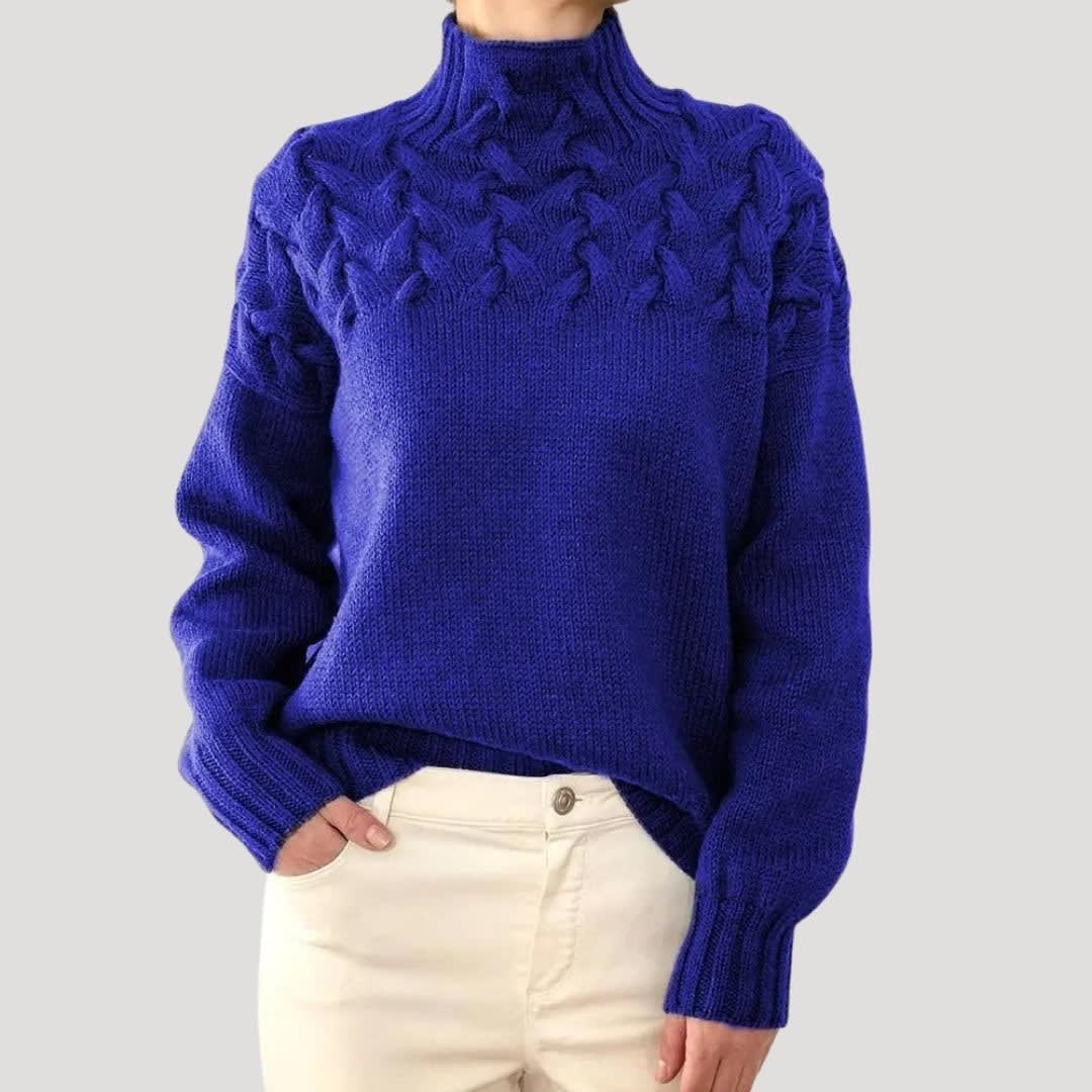 Nyree Cable Knit High Neck Sweater_2