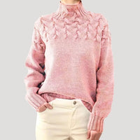 Nyree Cable Knit High Neck Sweater