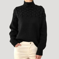 Nyree Cable Knit High Neck Sweater