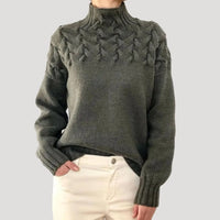 Nyree Cable Knit High Neck Sweater