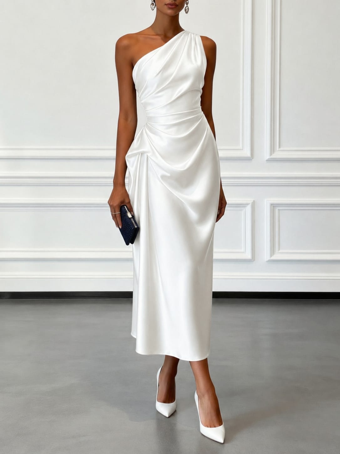 April Satin One Shoulder Midi Dress_9