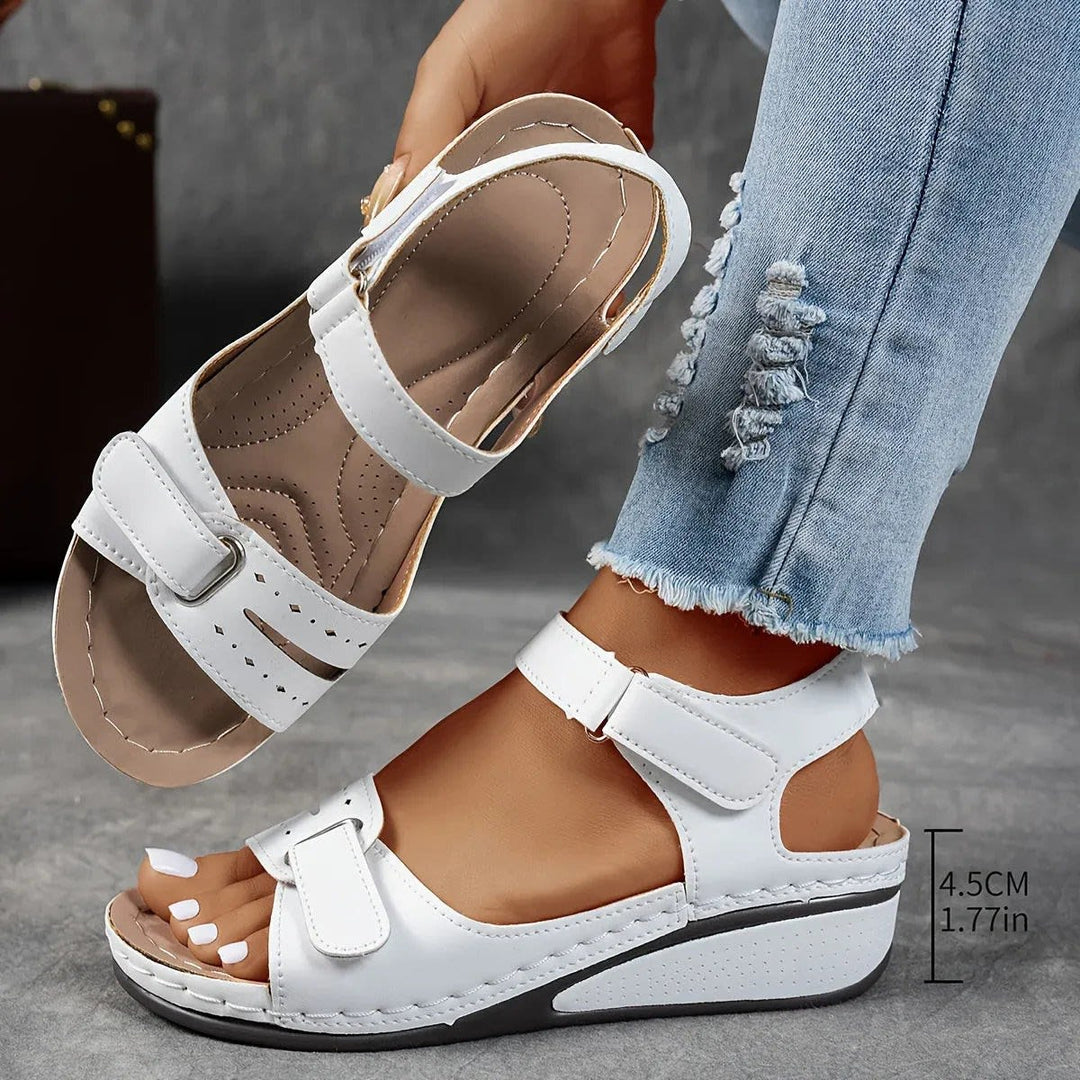 Gemma Double Strap Wedge Orthopedic Sandals