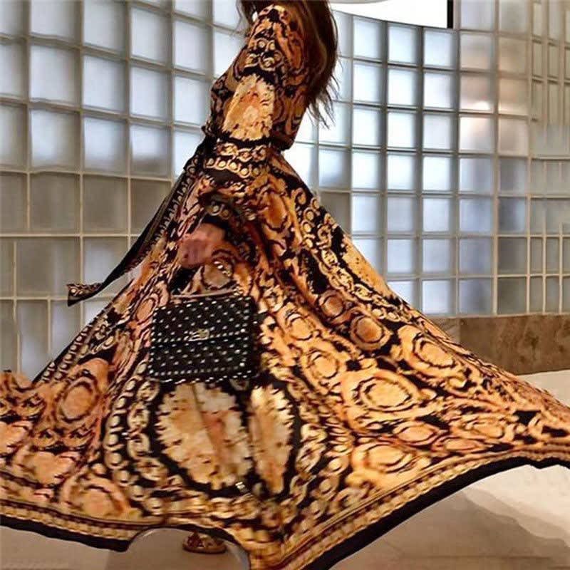 Gladys Baroque Print Wrap Maxi Dress_2
