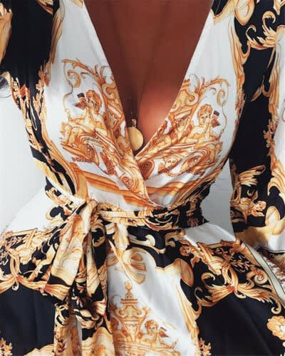 Gladys Baroque Print Wrap Maxi Dress_9