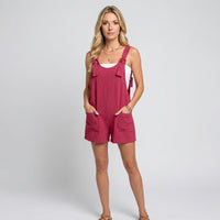 Ruby Wide Strap Relaxed Summer Playsuit With Pockets