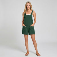 Ruby Wide Strap Relaxed Summer Playsuit With Pockets