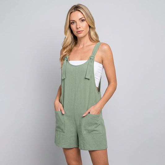 Ruby Wide Strap Relaxed Summer Playsuit With Pockets