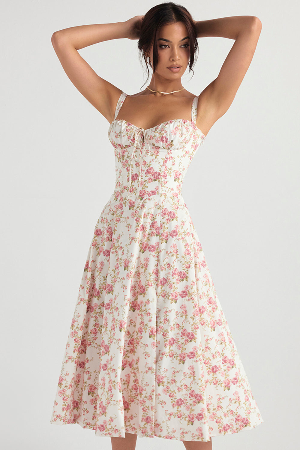 Dagny Sweetheart Corset Midi Dress