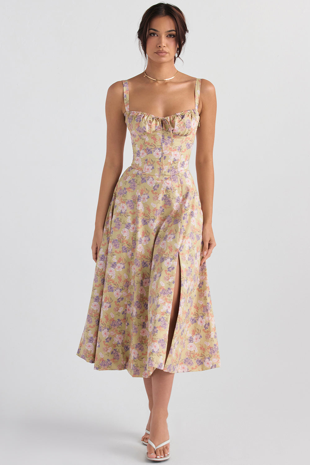 Dagny Sweetheart Corset Midi Dress