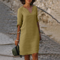 Amaris V-Neck Tummy Control Shift Dress