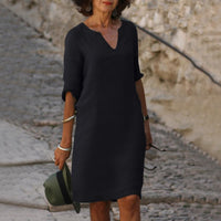 Amaris V-Neck Tummy Control Shift Dress