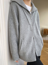 Marama Oversized Knit Zip Cardigan
