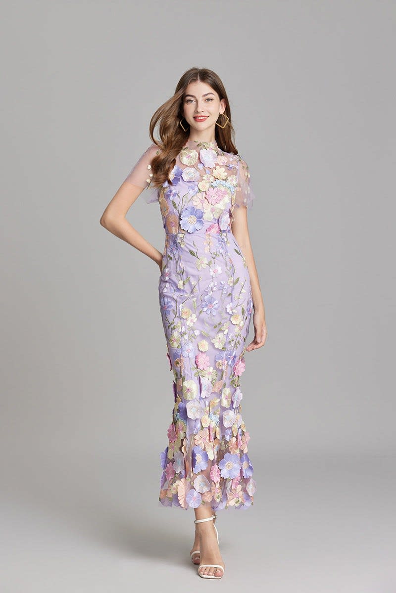 Catriona Floral Embroidered Maxi Dress