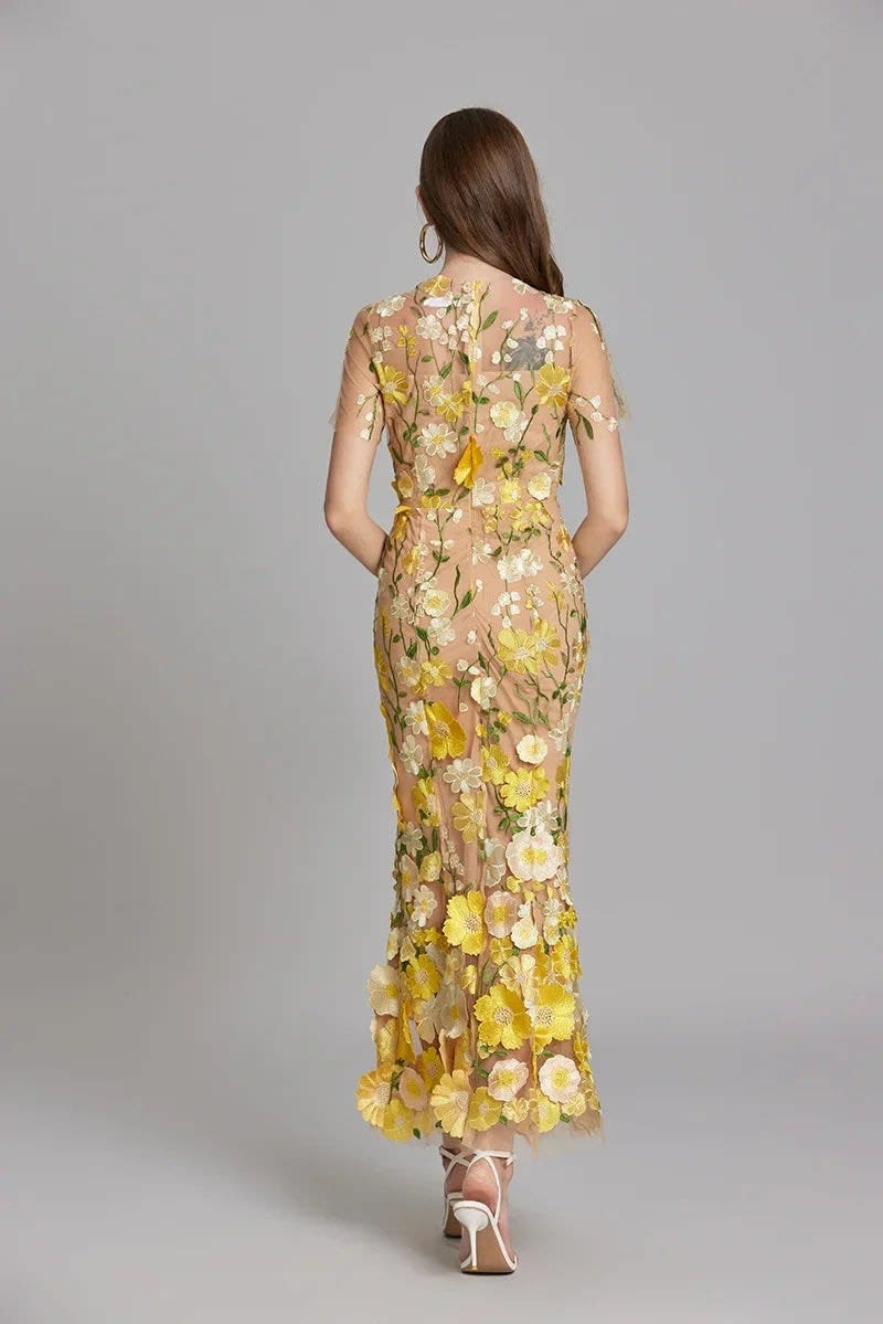 Catriona Floral Embroidered Maxi Dress